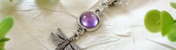 collier libellule celtique mauve cadeau femme