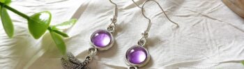 boucles d'oreilles libellule argenté acier inoxydable cadeau maman Noel